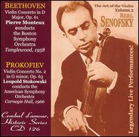 Beethoven: Violin Concerto in D; Prokofiev: Violin Concerto No. 2 in G minor von Berl Senofsky