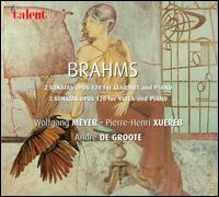 Brahms: 2 Sonatas Op. 120 for Clarinet and Viola with Piano von André De Groote