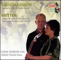 Shostakovich, Britten: Cello Sonatas von Karine Georgian