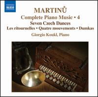 Martinu: Complete Piano Music, Vol. 4 von Giorgio Koukl