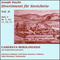 Haydn: Divertimenti für Streichtrio, Vol. 2 von Camerata Berolinensis