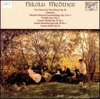 Nikolai Medtner: Two Pieces for Two Pianos Op. 58; Sonatina in G minor; Moment Musical, Gnomenklage Op. 4 No. 3 and O von Hamish Milne