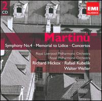 Martinu: Symphony No. 4; Memorial to Lidice; Concertos von Various Artists
