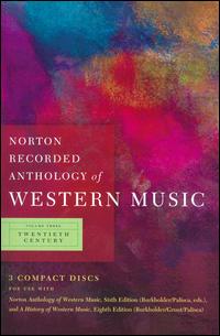Norton Recorded Anthology of Western Music, Vol. 3: Twentieth Century von Various Artists