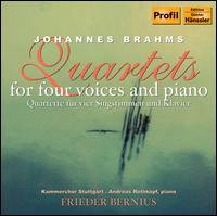 Brahms: Quartets for four voices and piano von Frieder Bernius