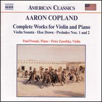 Copland: Complete Works for Violin and Piano von Various Artists