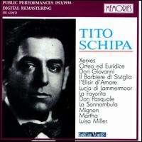 Tito Schipa: Public Performances 1913/1938 von Tito Schipa