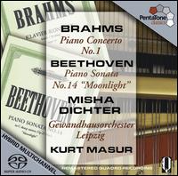 Brahms: Piano Concerto No. 1; Beethoven: Piano Sonata No. 14 'Moonlight'  von Misha Dichter