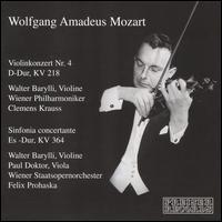 Mozart: Violonkonzert Nr. 4; Sinfonia concertante von Walter Barylli
