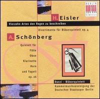 Hanns Eisler: Vierzehn Arten den Regen zu beschreiben; Divertimento Op. 4; Arnold Schön von Hanns Eisler