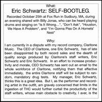 Self-Bootleg von Eric Schwartz